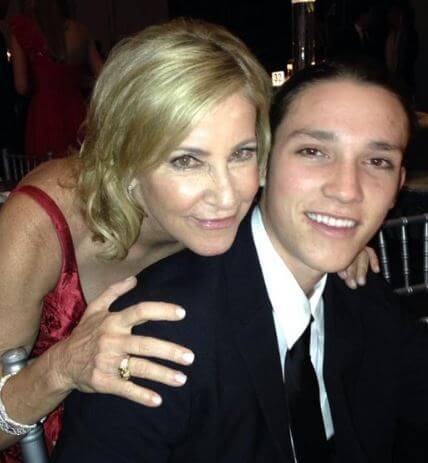 Colton Jack with his mother Chris Evert.